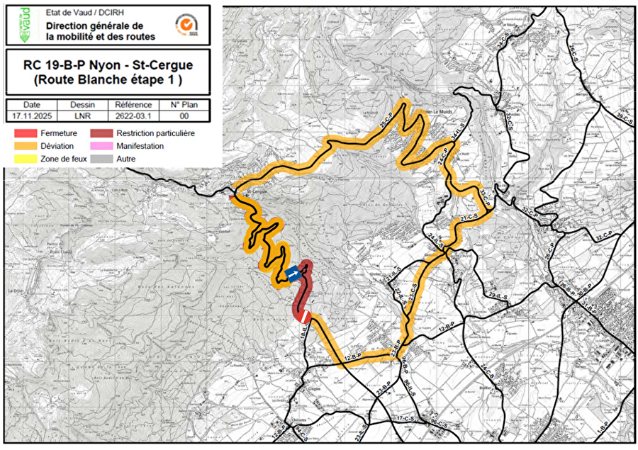 Travaux Route Blanche : circulation fortement perturbée dès le 18 mai